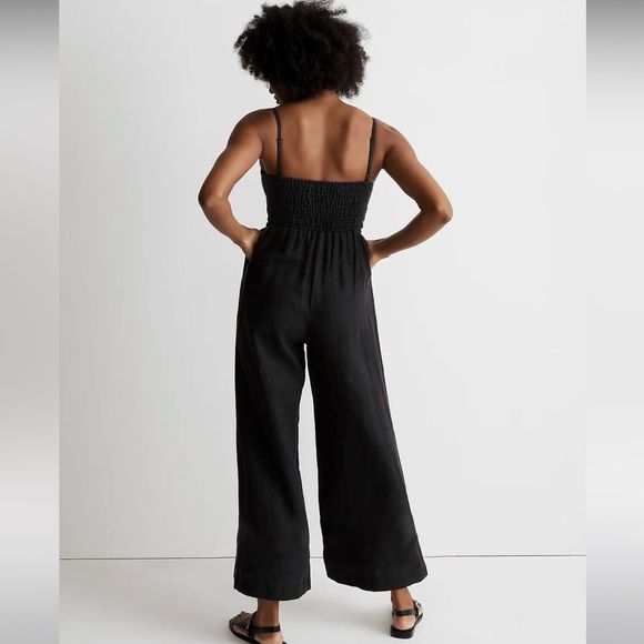 Madewell Black Wide-Leg Jumpsuit with Spaghetti Straps - Picture 3 of 6